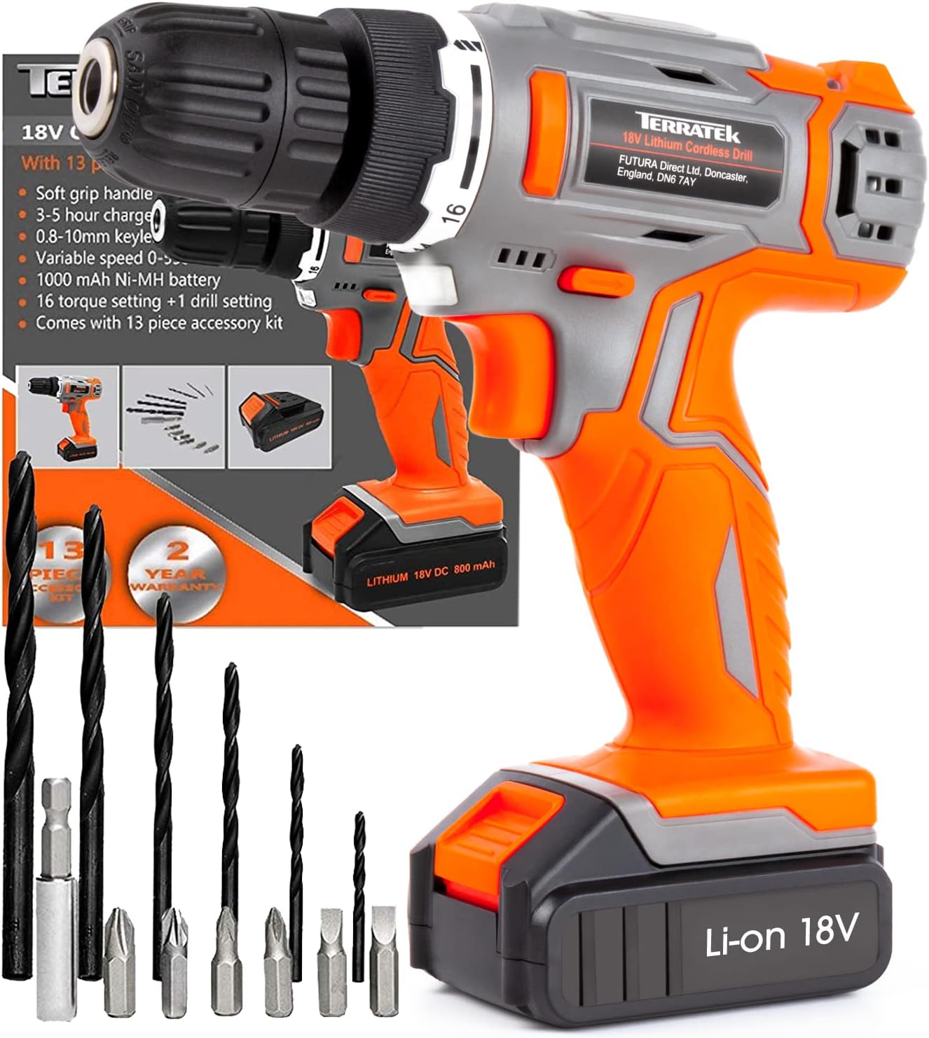 Terratek Cordless Drill Driver